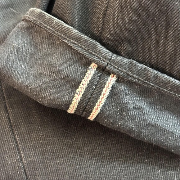 Railcar Fine Goods Jeans Mens 32 Black Selvedge Button Fly 5-Pocket Made in USA - Picture 4 of 11